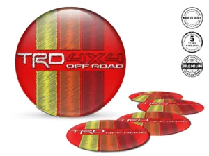 Toyota TRD Pegatina de Silicona Logo Calcomanías de Rueda de Lujo